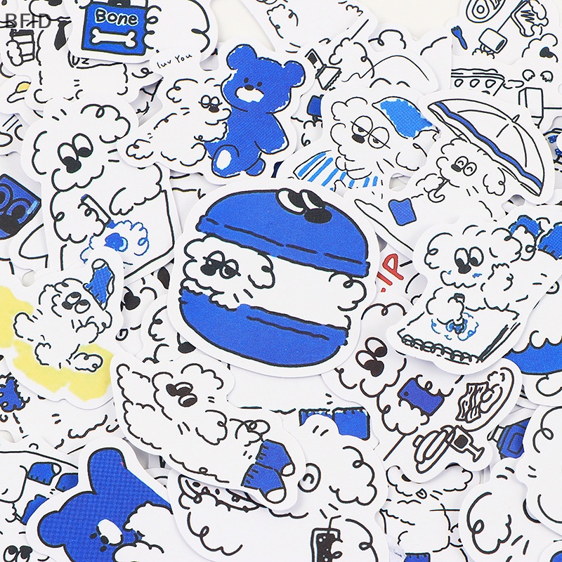 [BFID] 60pcs Stiker Anjing Lucu Kawaii Vintage Untuk DIY Kamar Tidur Anak Notebook Bagasi Motor Laptop Kulkas Decals Graffiti [ID]