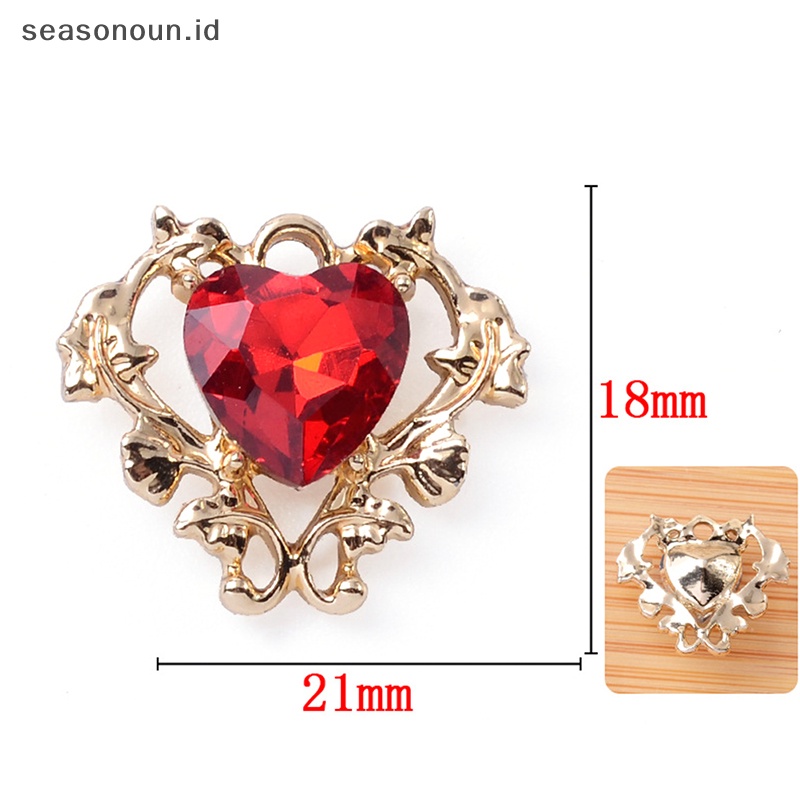Alfineasonoun 5pcs 18*21mm alfinwarna tua alfinlloy alfinaterial alfinrystal hollow galiheart charm liontin untuk marocco handmade erkapecklace erkapewelry galihaking .