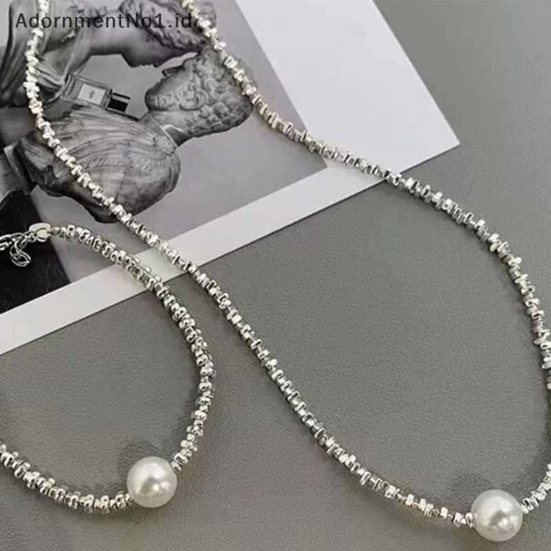 [AdornmentNo1] Mutiara geometris irregularstitching kalung eropa dan amerika exaggerated rantai klavikula kecil tren kepribadian kalung wanita