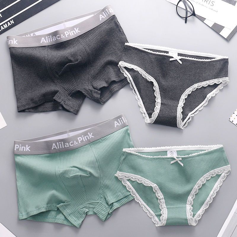 Pure cotton, sexy and tempting, pure, cute couple style, couple underwear and underwear set