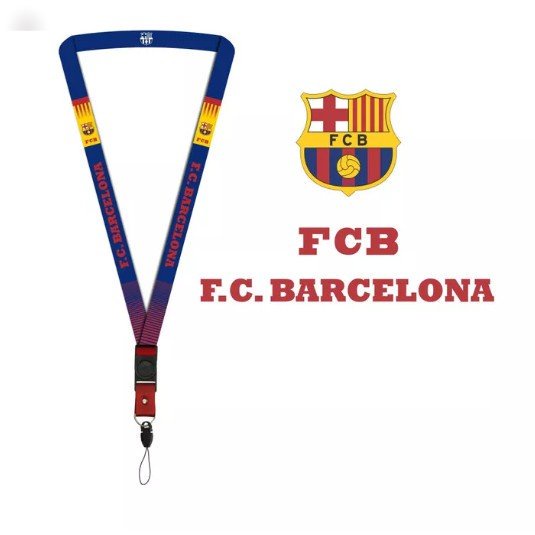 

Tali Lanyard BARCELONA Aksesoris Custom Lanyard Gantungan Kunci HP POD Lanyard Tali ID Card