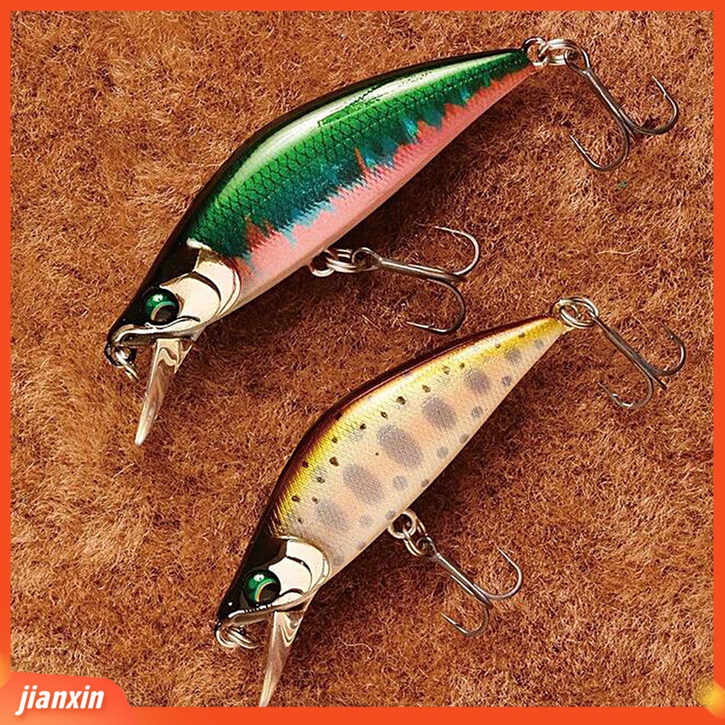 (In Stock) 50mm /5.2g Umpan Pancing Realistis 3D Simulasi Fisheye Tajam Kait Warna Terang Lempar Panjang Memancing Universal Ikan Kecil Tenggelam Umpan Tenggelam Untuk Outdoor