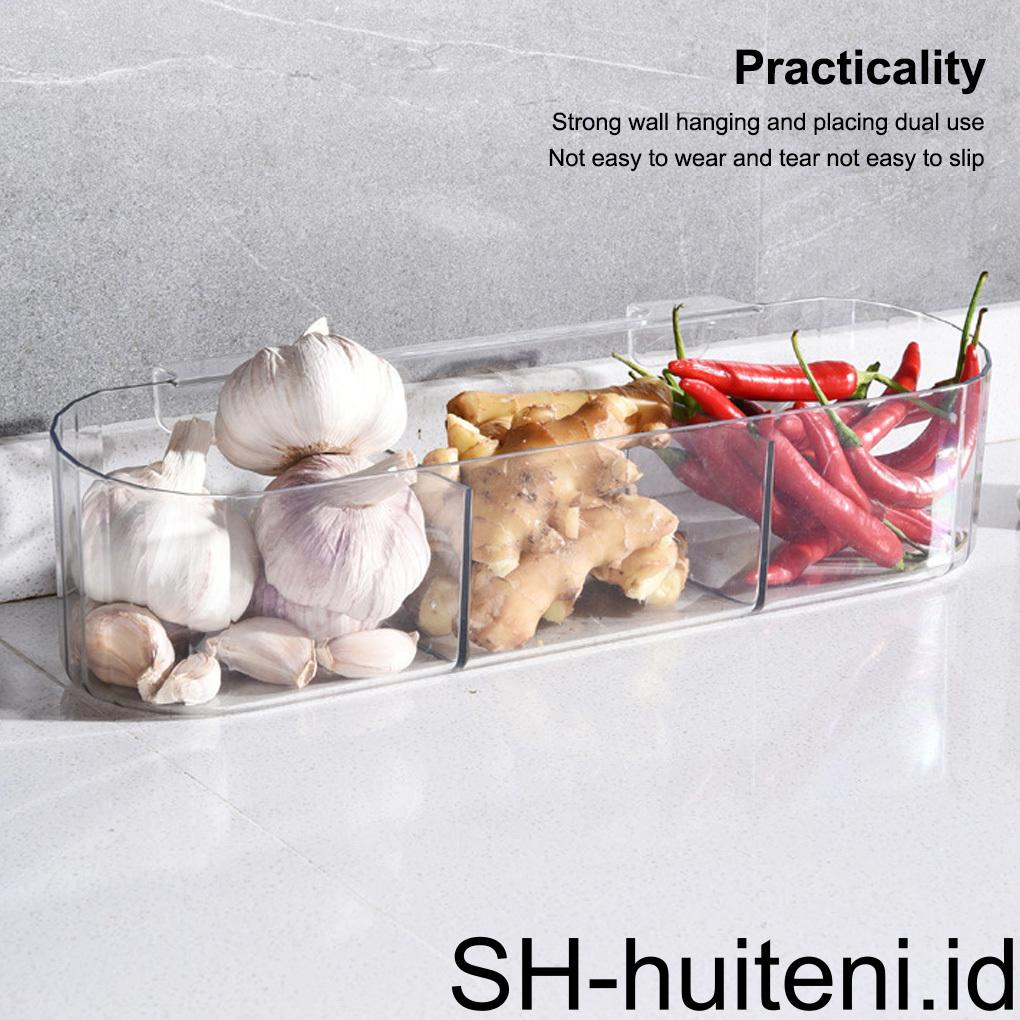 Rak Penyimpanan Dapur Kompartemen Transparan Bumbu Seasoning Jar Container Serba Serbi Organisasi Holder Organizer