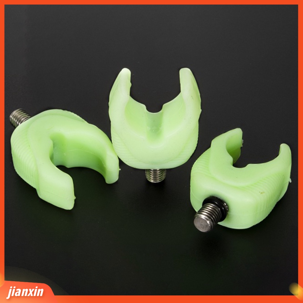 (In Stock) 4Pcs Compact Fishing Rod Rest Tahan Aus Silikon Luminous Anti-slip Rod Pod Holder Untuk Outdoor