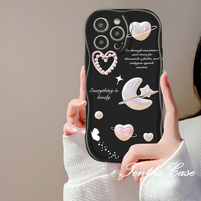 Kompatibel Untuk IPhone14 13 12 11 Pro Max8 7 6 6s Plus X Xr Xs Max SE 2020 3D Lengkung Gelombang Tepi Dreaming Phone Case