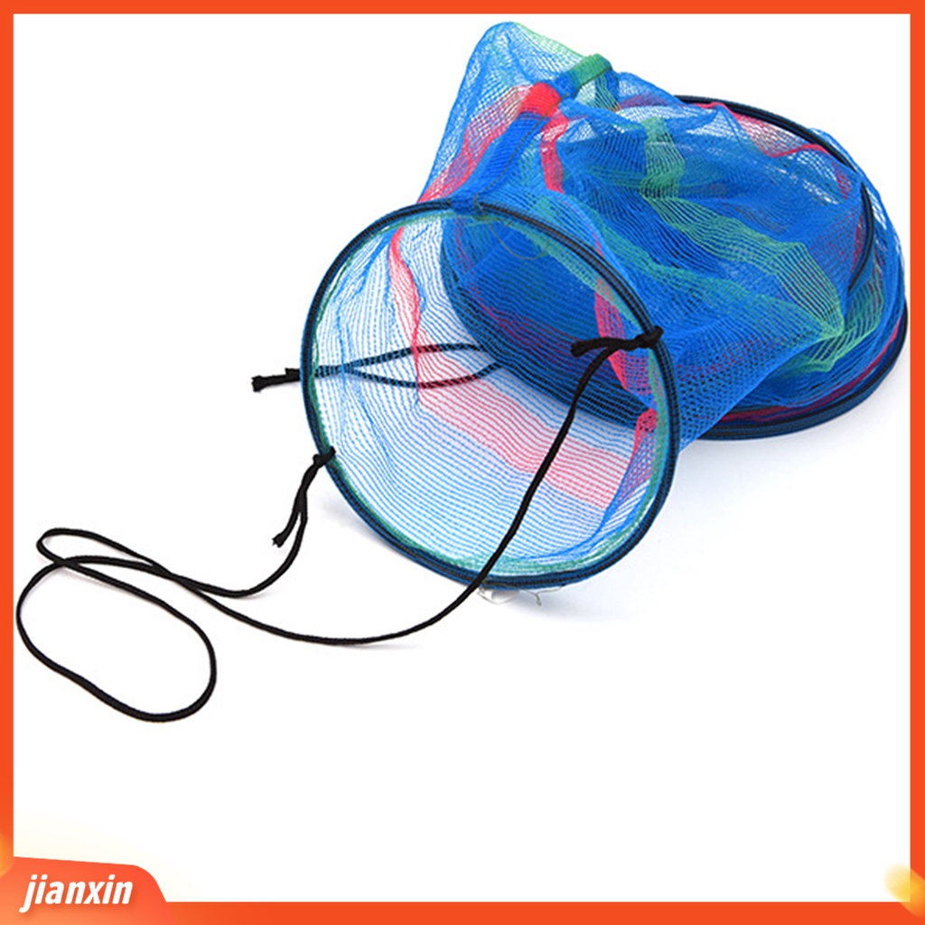 (In Stock) Wadah Kandang Jaring Ikan Nilon 3lapis Portabel Dapat Dilipat Dengan Tali Serut