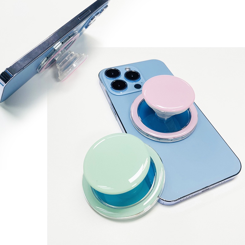Macaron Candy Color Magnetic Suction Bracket Air Bag Telescopic Braket Ponsel Desktop Phone Grips