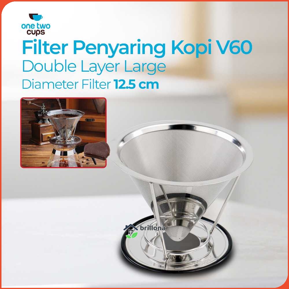 One Two Cups Filter Penyaring Kopi V60 Double Layer Large - F-412