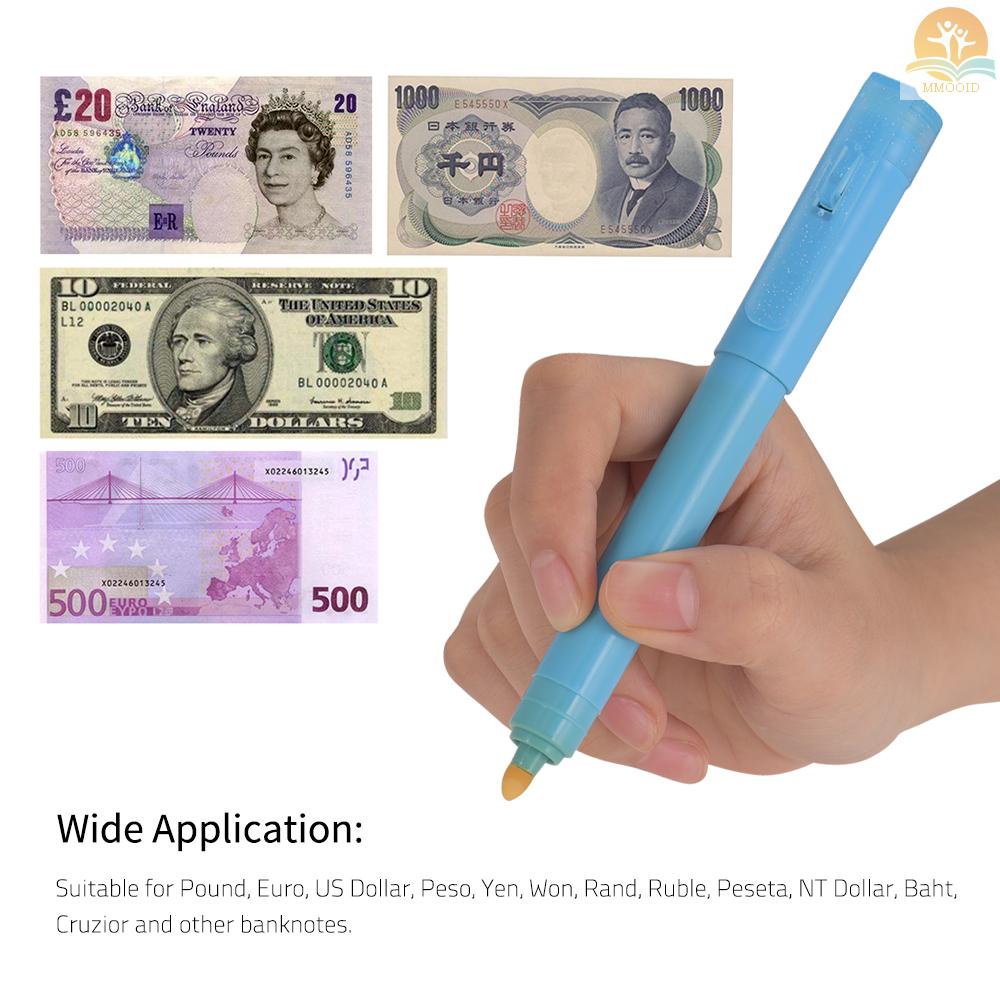 In Stock Multi-Fungsi UV Light Money Counterfeit Detector Pen Uang Kertas Mini Tester Pen Currency Cash Checker Money Penanda Dolar Palsu Untuk Dolar Amerika Euro Pon Yen Won Korea