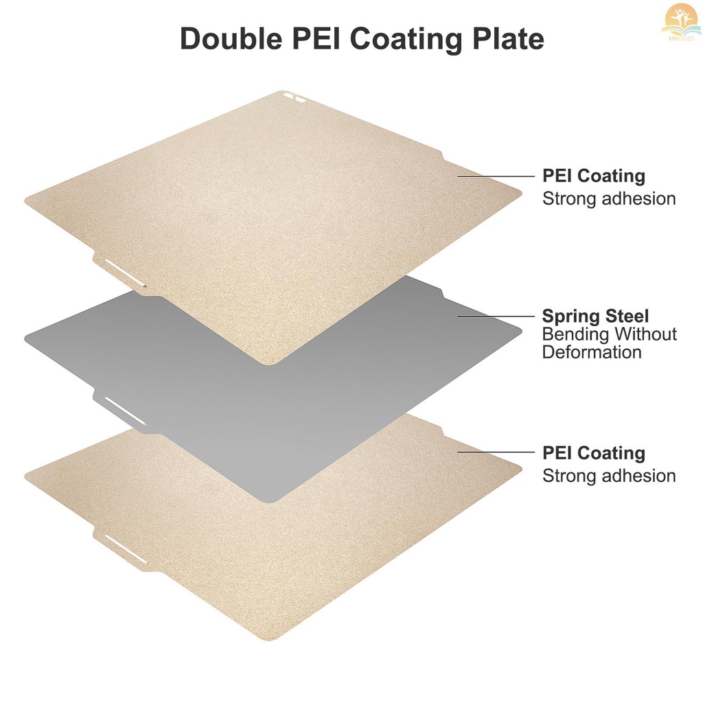 In Stock Plat Baja PEI Spring Dua Sisi PEI 257x257mm Dengan Finishing Bertekstur Kerataan Daya Rekat Ultra-high Conpatible Dengan FDM 3D Printer Bambu Lab X1/P1P Cocok Untuk PLA /ABS/TPU/TE