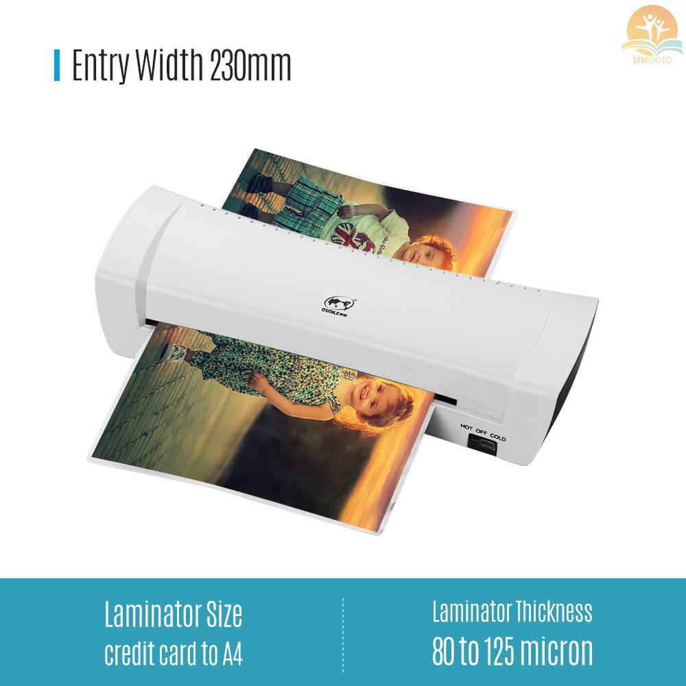 In Stock OSMILE SL200 Mesin Laminator Panas Dan Dingin Mesin Laminating Dua Rol Ukuran A4 Untuk Dokumen Foto Gambar Kartu Kredit Perlengkapan Elektronik Kantor Sekolah Rumah