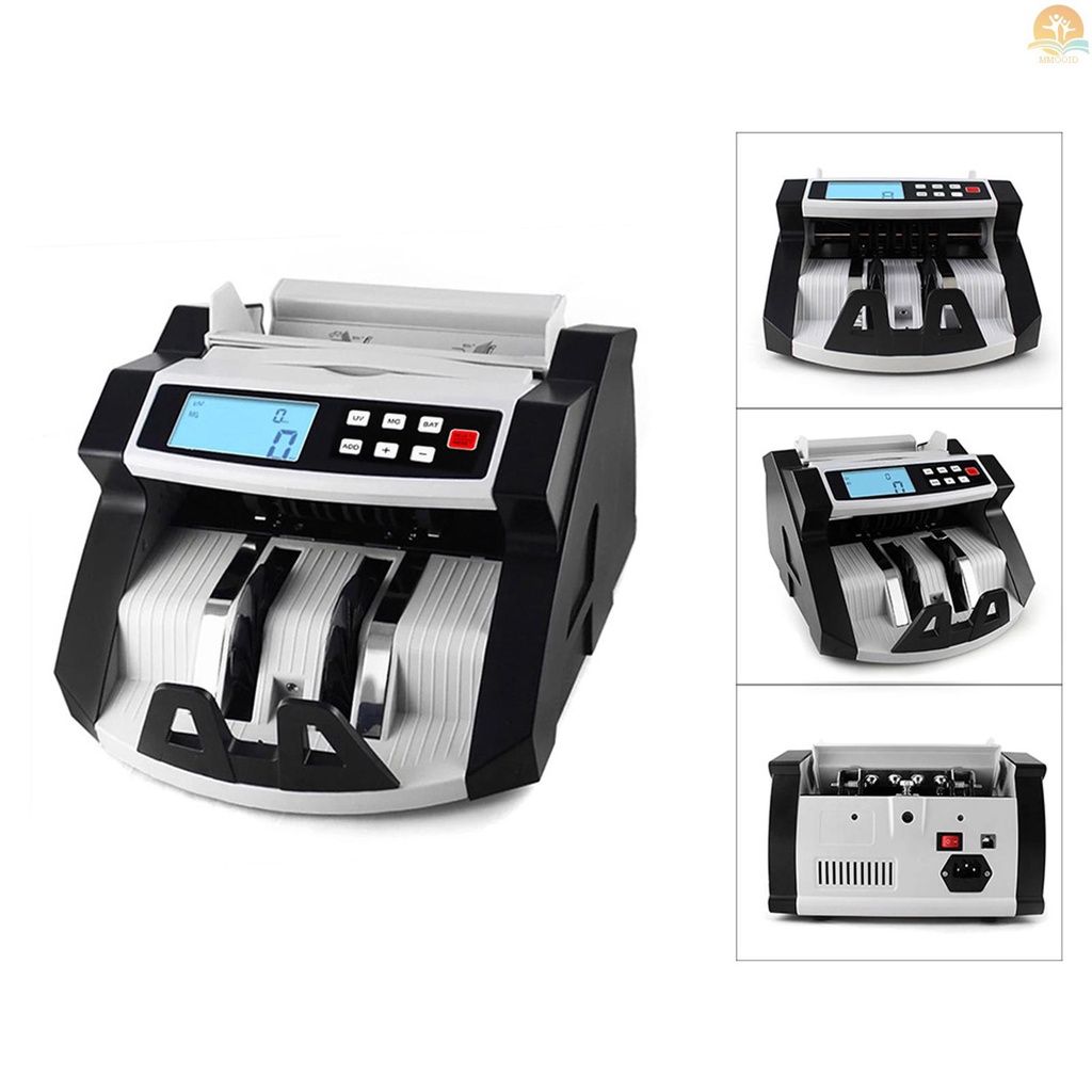 In Stock Otomatis Multi-Currency Cash Uang Kertas Money Bill Counter Mesin Hitung LCD Display Dengan UV MG Pendeteksi Palsu Untuk EURO Dolar As AUD Pound