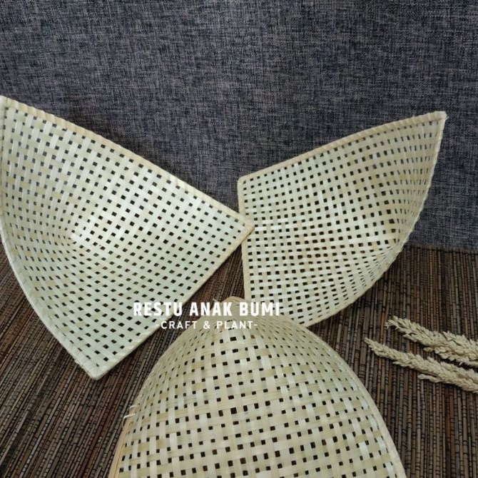 Pincuk Bambu - Alas makan pecel snack - piring bambu murah