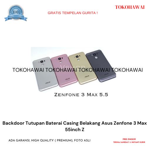Backdoor Tutupan Baterai Casing Belakang Asus Zenfone 3 Max 55inch Z