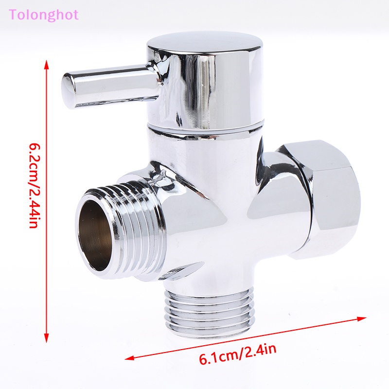 Tolonghot&gt; 2023 New Bidet Chrome T Adapter Dengan Shut-off Valve T Adapter 3 Arah7 /8&quot; 1/2&quot;3 /4&quot; Valve Untuk Sumur Kloset Toilet Genggam