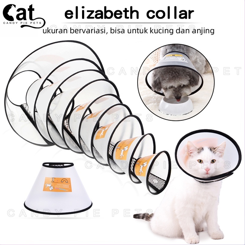 Collar Kucing Leher Kucing Anti Jilat Corong Kucing Collar Anjing Jumbo Pet Collar Neck Accessories