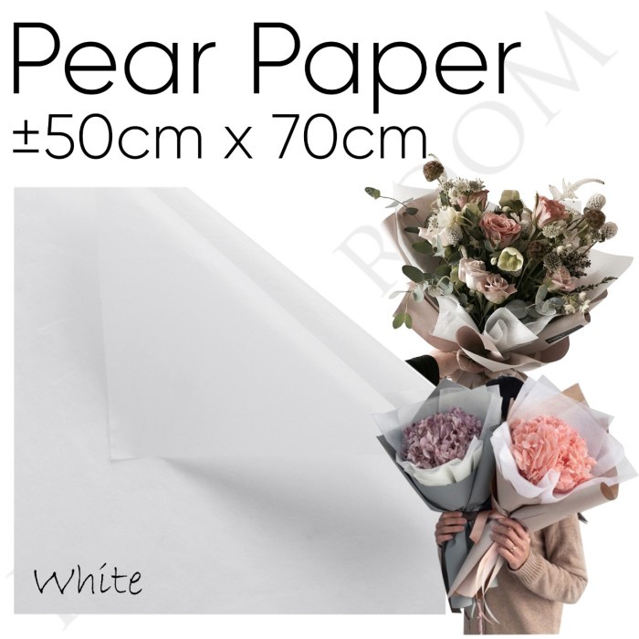

10 Lembar Pear Paper - Bungkus Bunga - Kertas Kado - Black