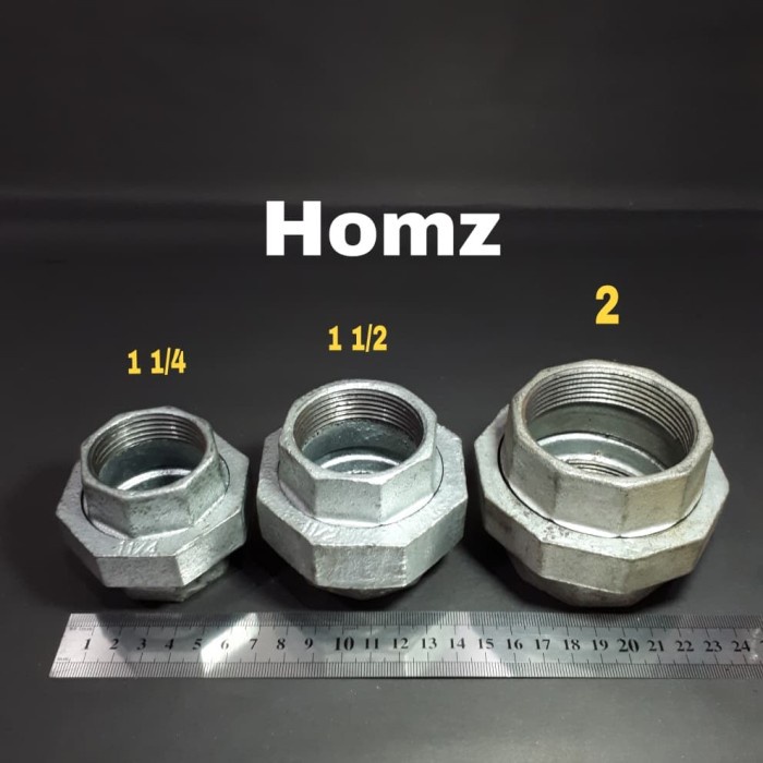 ZIKOSTORE - Galvanis/Galvanise Water Mur 2" inch in/W Mur 2" Besi/W M/Union Drat