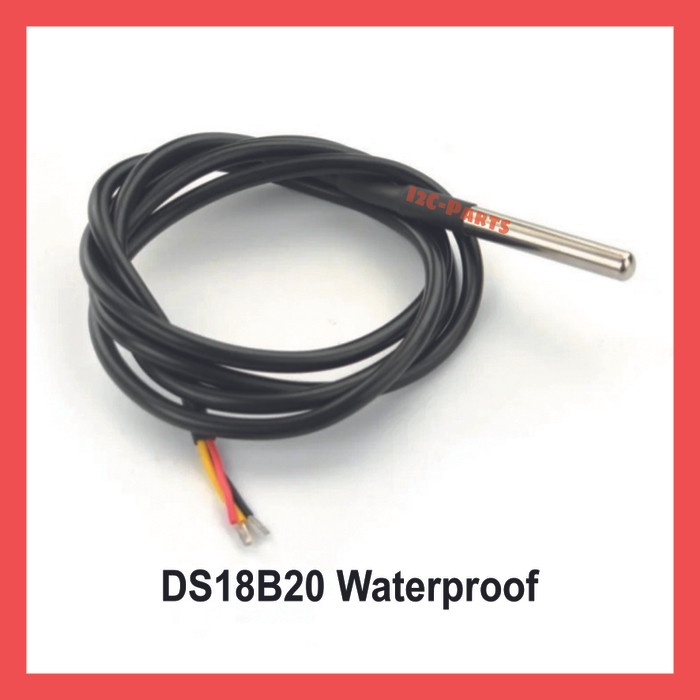 DS18B20 Waterproof Temperature Probe Sensor Suhu Stainless 18B20