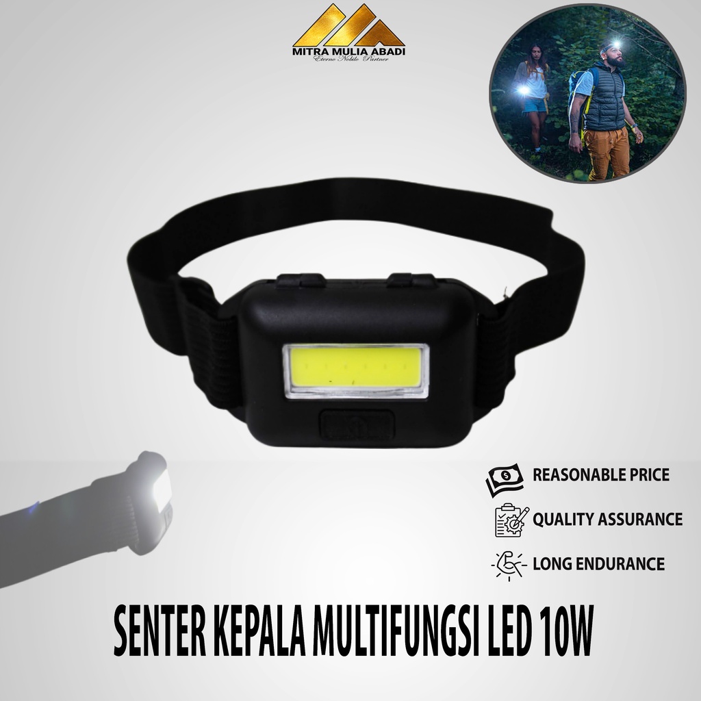 SENTER KEPALA MULTIFUNGSI LED 10W - LAMPU PENERANG  SERBAGUNA