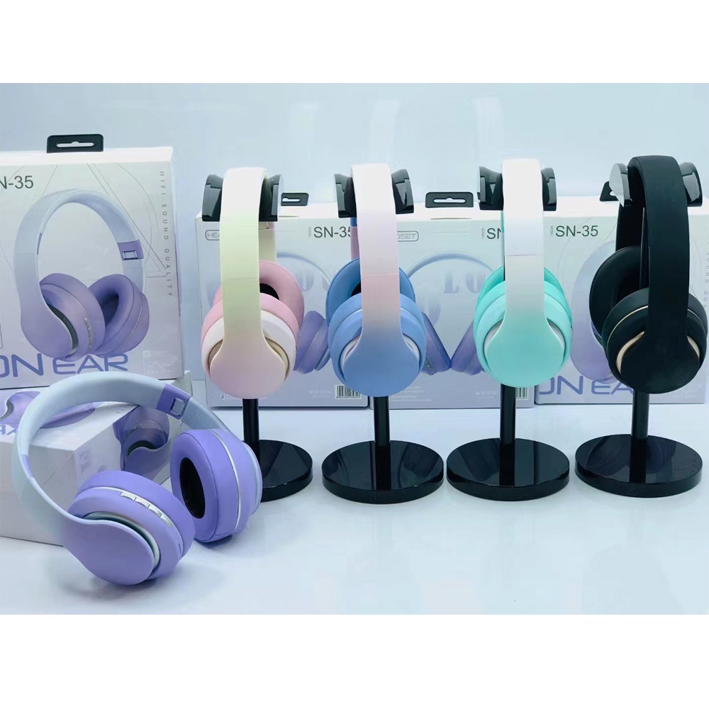 AVVIC SN-35 Wireless Headphone Bluetooth Headset Stereo Hifi Sound Music Gradient Color