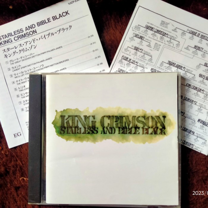 CD KING CRIMSON STARLESS AND BIBLE BLACK JAPAN PRESS