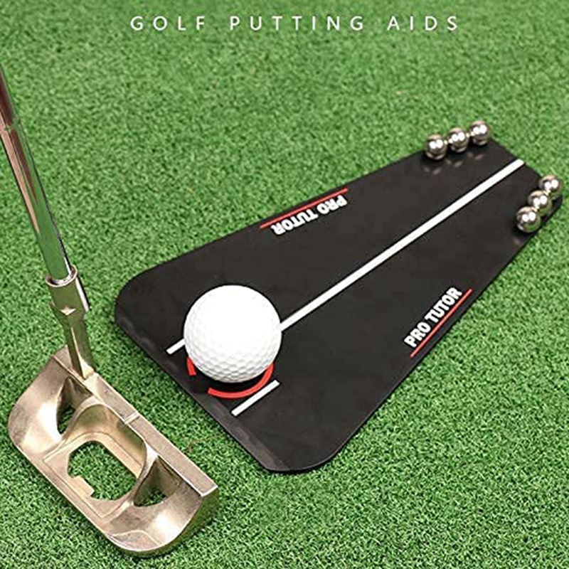 2x Golf Putting Tutor Dengan Zipper Case Gratis, Alat Bantu Latihan Golf Putting Training Indoor Outdoor Golf Putting Trainer/Aids