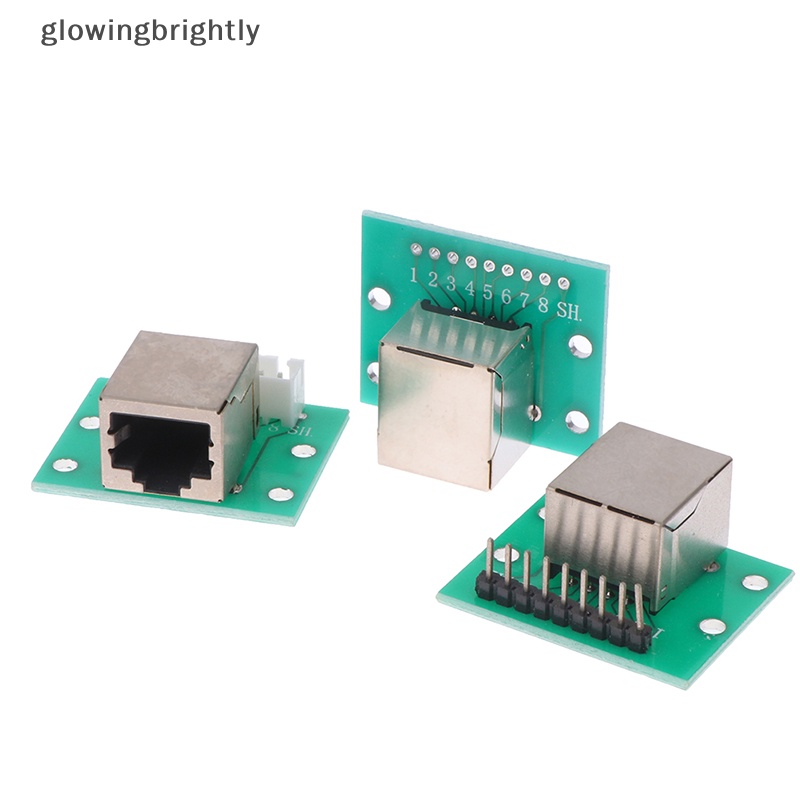 [glowingbrightly] 1pcs RJ45 Adapter Board XH2.54 Antarmuka Jaringan+Papan Breakout+Pin Header TFX