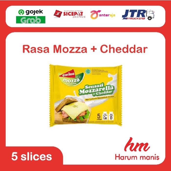 

Emina Keju Mozzarella+Cheddar slice isi 5