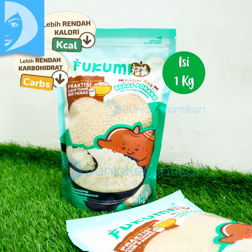 

Fukumi Beras Porang Nasi Instan Diet Siap Saji Beras Shirataki Instan Rice 1Kg