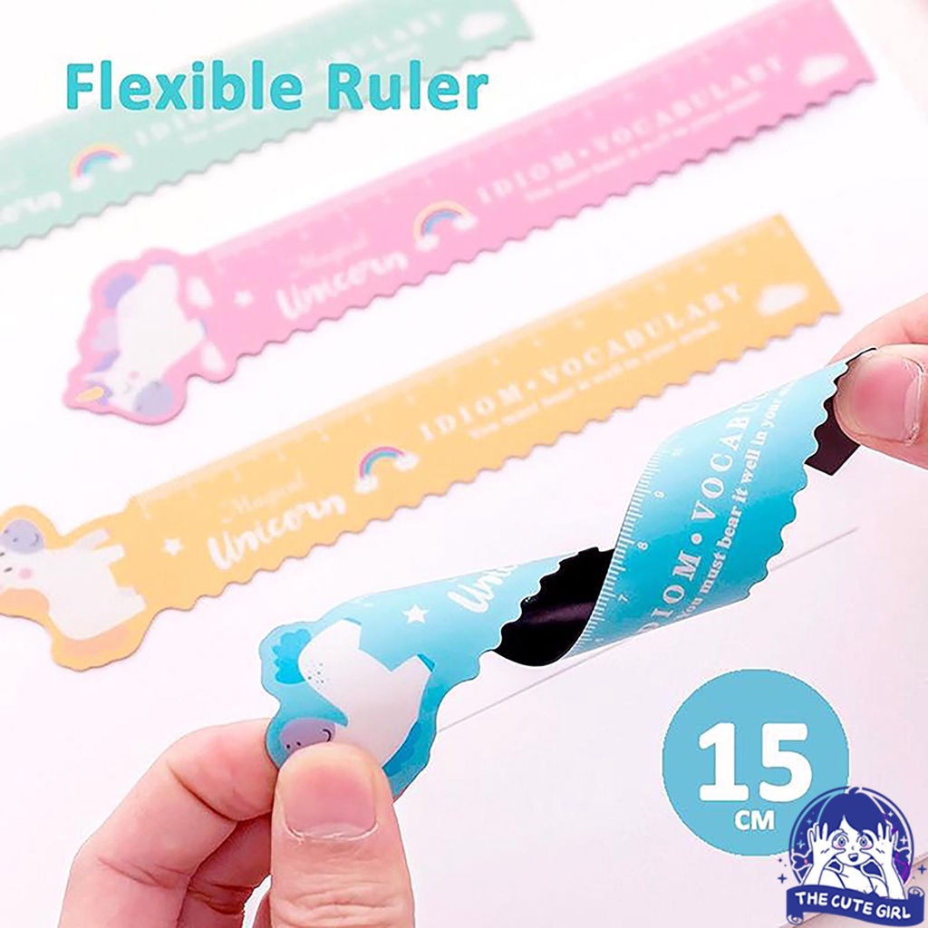 

PENGGARIS MAGNET UNICORN DAN PIGGY - PENGGARIS KARAKTER LUCU - RULER 15cm - Stazionario