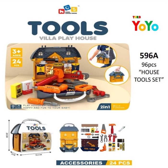 Diskon TokoYoyo Mainan Edukasi Anak Bayi Laki Laki Alat Bangunan Set Building Tools Terlengkap