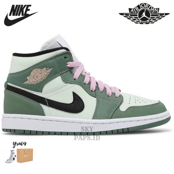 NIKE AIR JORDAN 1 MID DUTCH GREEN - 36