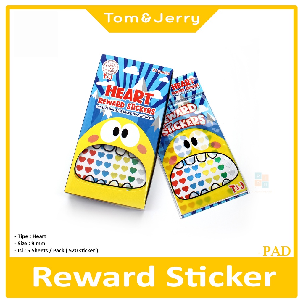 

TOM & JERRY - Stiker Reward Labels Heart - Pad