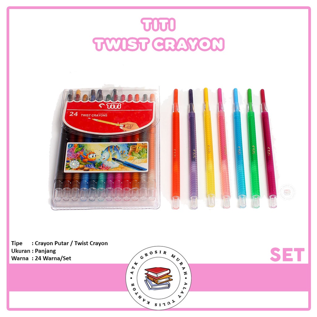 

TITI - Twist Crayon -Krayon Titi Puter isi 24 - Set