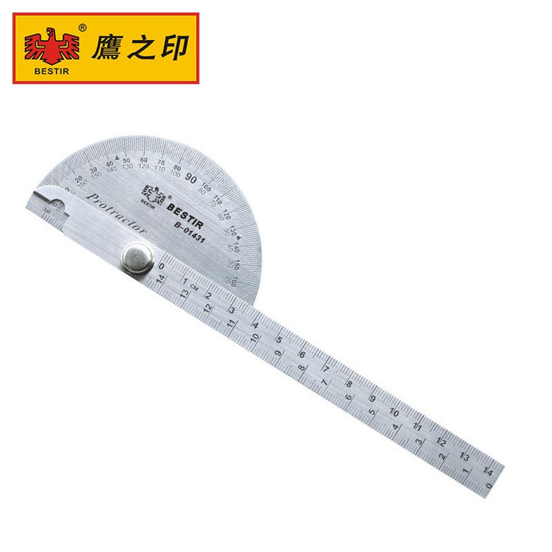 

DK PROTRACTOR STAINLESS STEEL 6 inch/ PENGGARIS STAINLESS ALAT UKUR SUDUT BESTIR-01431