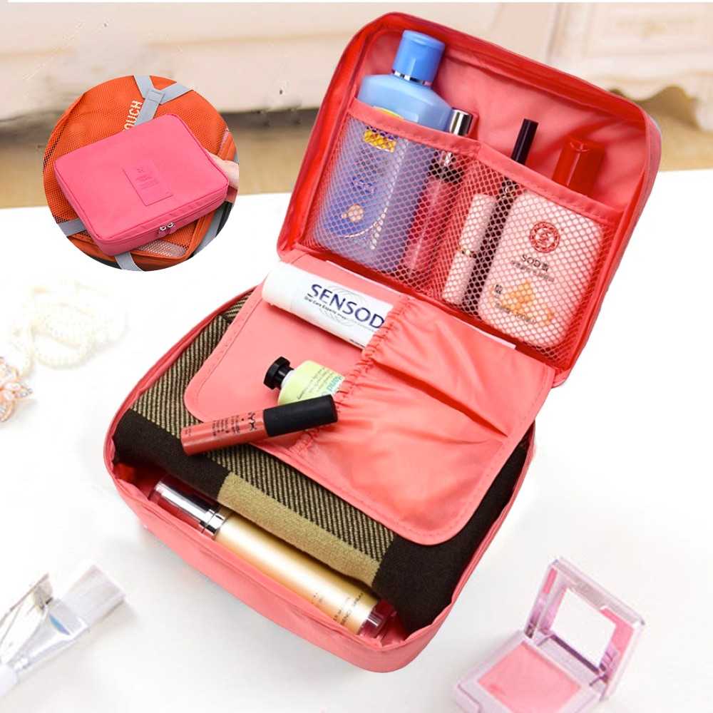 COD Tas Pouch Perlengkapan Kosmetik Make Up dan Sabun Alat Mandi Travel Bag Organizer Korea Besar