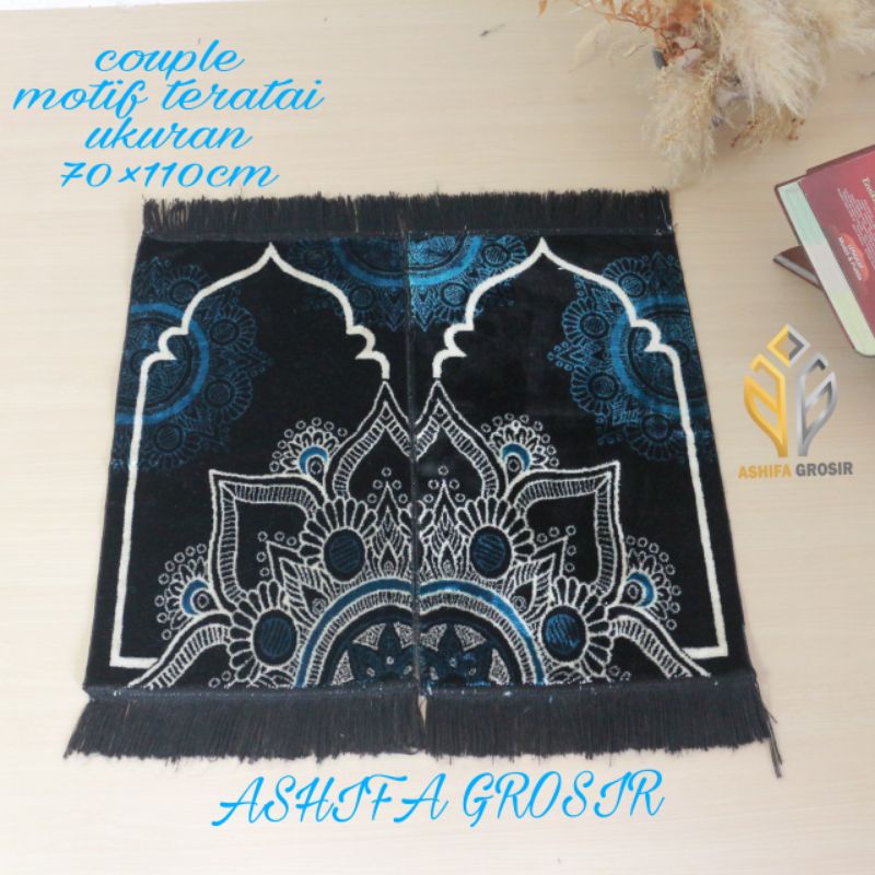 

Hampers sajadah couple/souvenir/kado nikah/ulang tahun/sajadah motif terbaru bunga floral