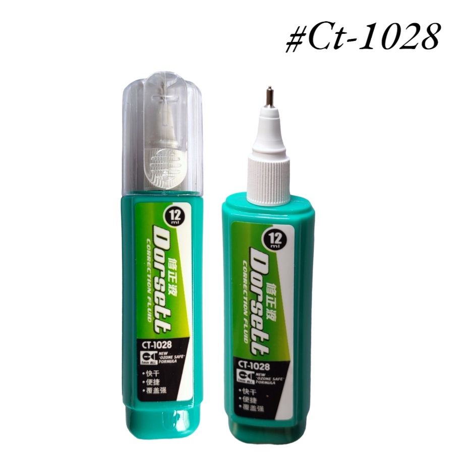 

Correction Import Fluid Dorsett ONE CT- 1028 / Tip Ex Cair ONE 12 ML Tip 1.0 mm Ozone Safe Formula – Satuan SHABQ