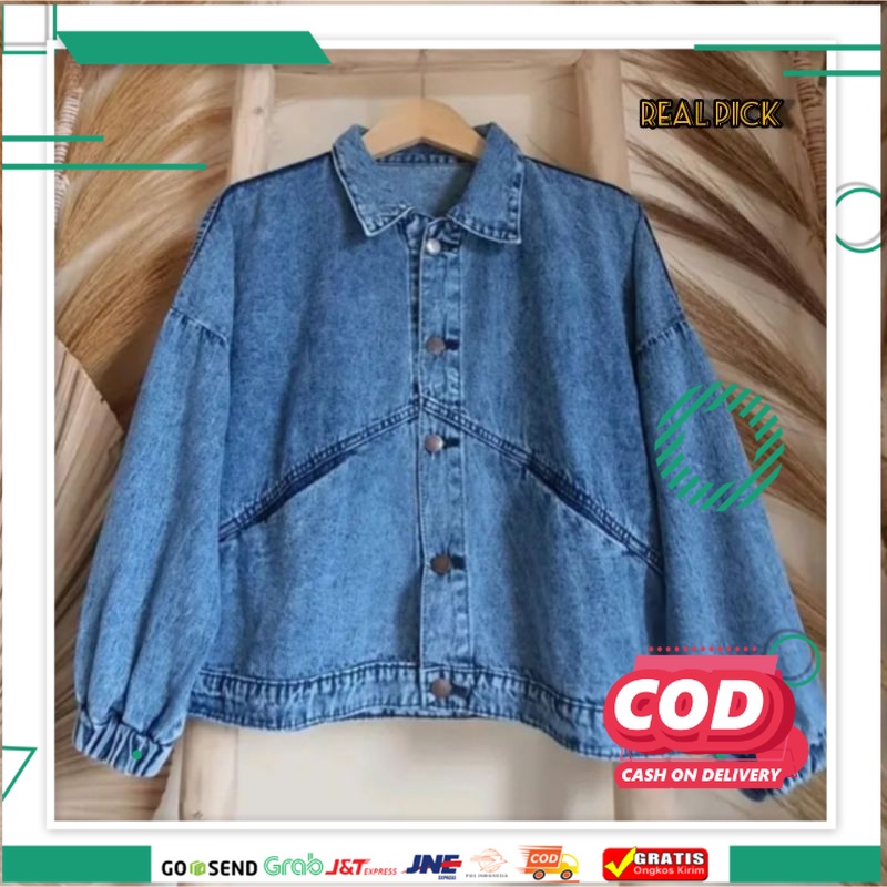 JAKET ORI MURAH / OVERSIZE JACKET JEANS WANITA VINTAGE BLUE ACID JAKET DENIM OVERSIZE JAKET JINS JUM