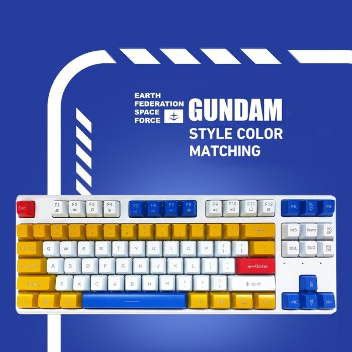Keyboard Gaming Gundam Anime Set Mouse Mousepad Gundam Bundling Gaming - Keyboard