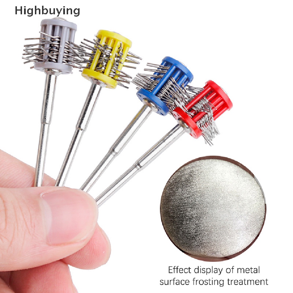 Hbid Profesional Texturning Brushes Polishing Grit Mounted Matt Wire Brush Jewelry Brush Dengan Handle DIY Membuat Perhiasan Alat Glory