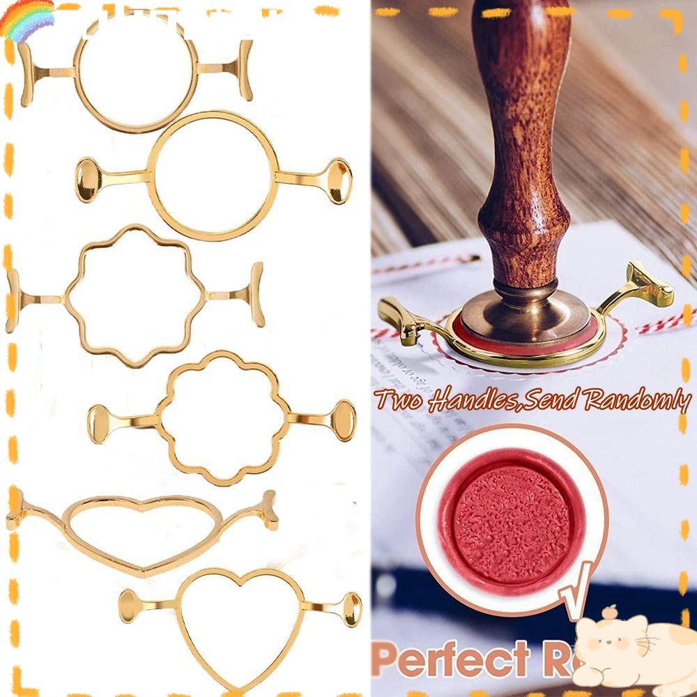 Solighter Cetakan Segel Lilin Mudah Digunakan Warna Emas Tahan Lama Round Wax Sealing Mold