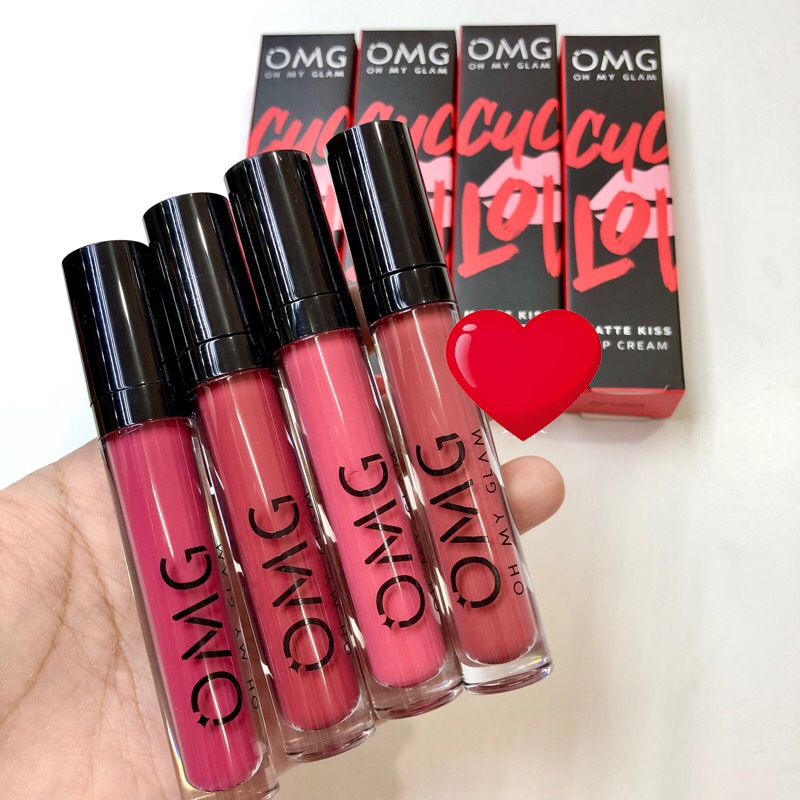 OMG OH MY GLAM Matte Kiss Lip Cream All Variant Lip Cream Dengan Vitamin E Transferproof