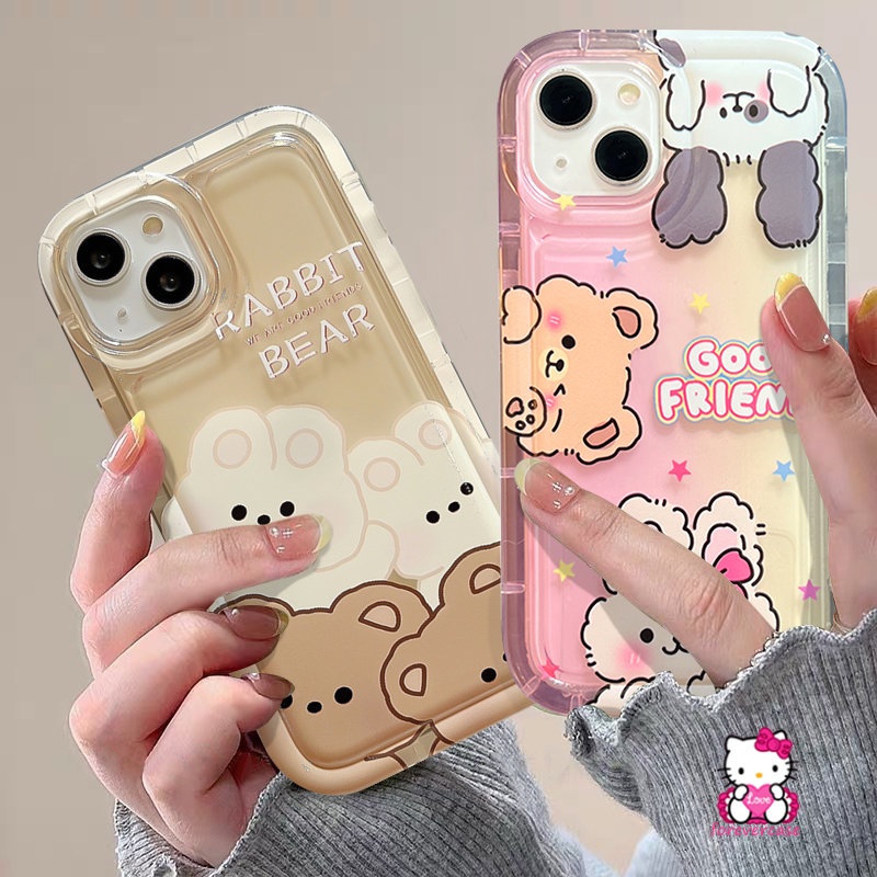 Casing Good Friend Beruang Kelinci Lucu Untuk Samsung A23 A14 A04 A03s A12 A13 A32 A50s A20s A21s A51 A31 A20 A30s A11 A04s A03 A04E A50 A52 A02s A52s A30 F23 M23 Airbag Soft Cover