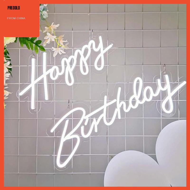 [Predolo] Happy Birthday Neon Sign LED Neon Lamp Pesta Ulang Tahun Dinding Art