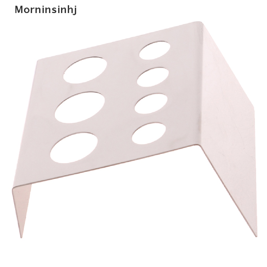 Mornin 7lubang Stainless Steel Rectangle Tattoo Ink Cup Holder Stand Pigment Rak Cangkir id