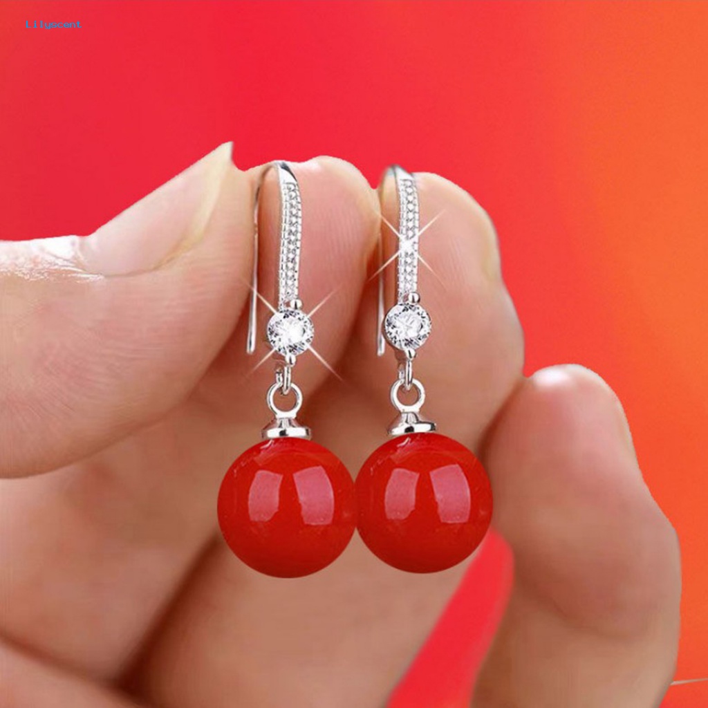 Lilyscent 1pasang Aksesori Wanita Anting Untuk Prom Pengerjaan Yang Baik Drop Earrings High-end