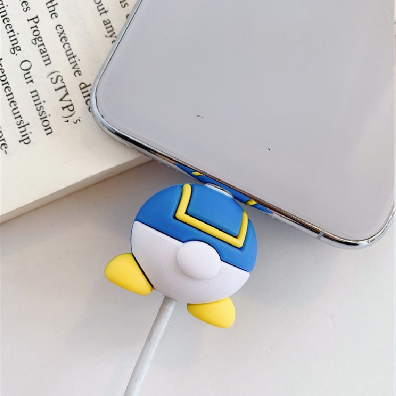 Pelindung Kabel Data Gigit Kartun Lucu Kompatibel Untuk Apple Android Universal Data Cable Protector