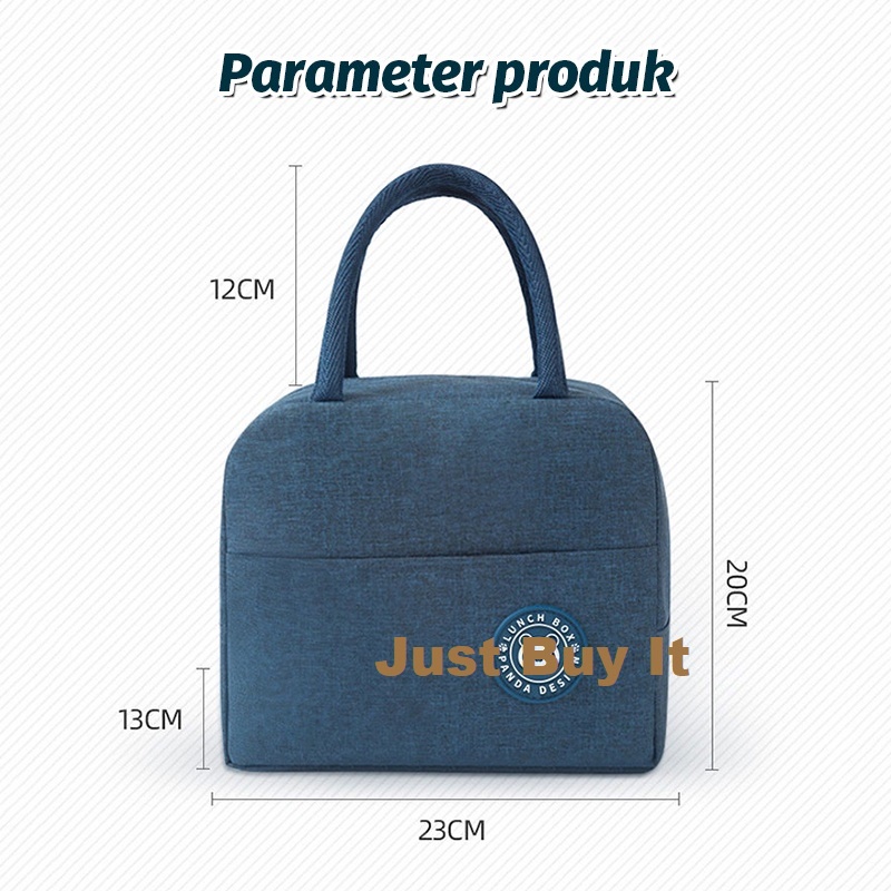 JBI-0209-Tas Bekal lunch Bag Premium Serba Guna- Cooler Bag Tempat Makanan  Bahan 2 Lapis-Tas Travel Tempat Bekal Lunch